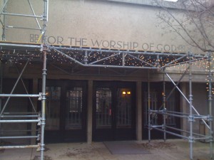 “For the worship of God.”